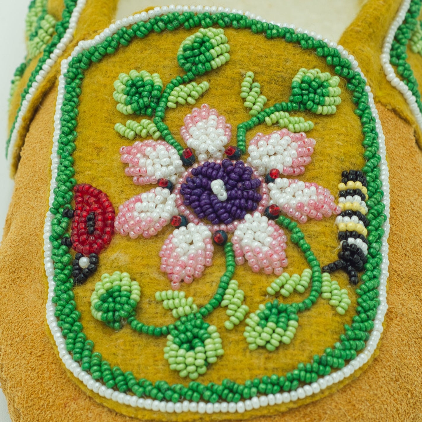 Women's Ladybird Beaded Suede Moccasin