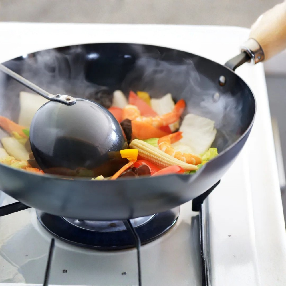 Yoshikawa Cook-Pal REN 33cm Nitrided Carbon Steel Wok