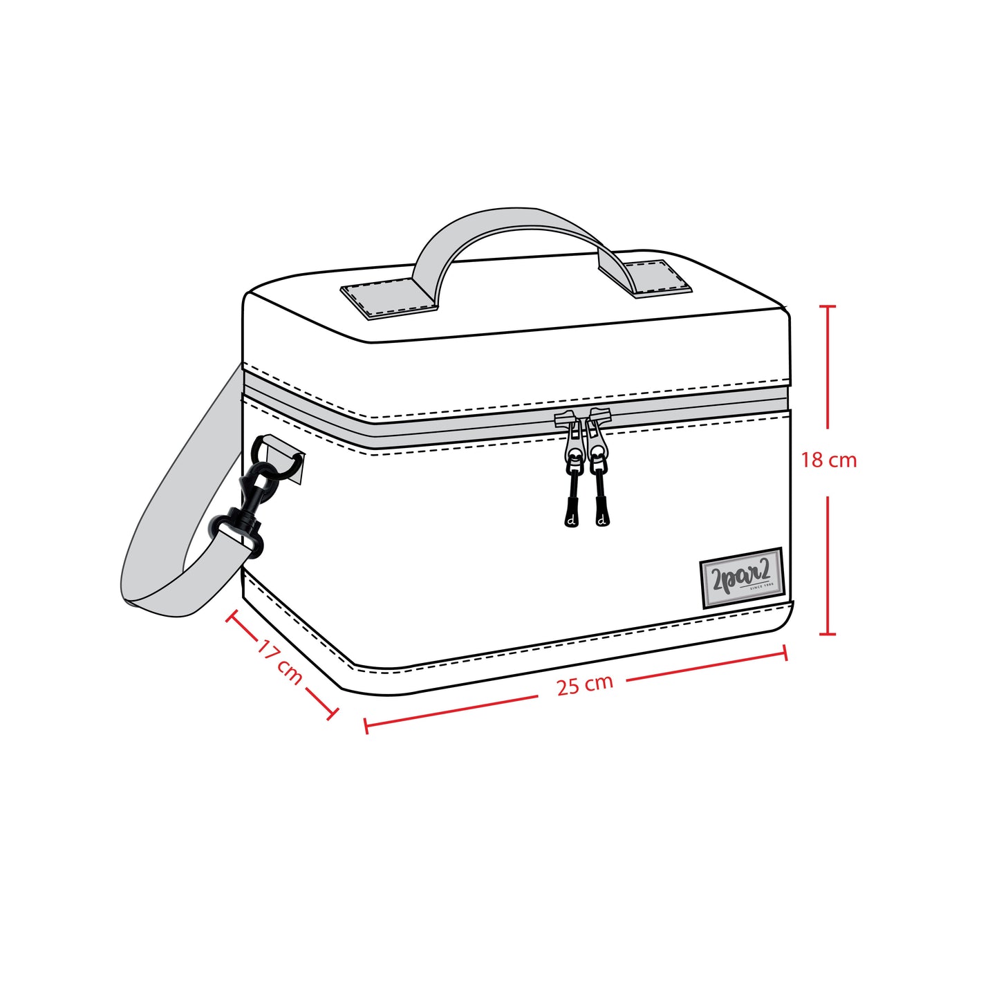 Lunch Box Blue And Beige Gradient