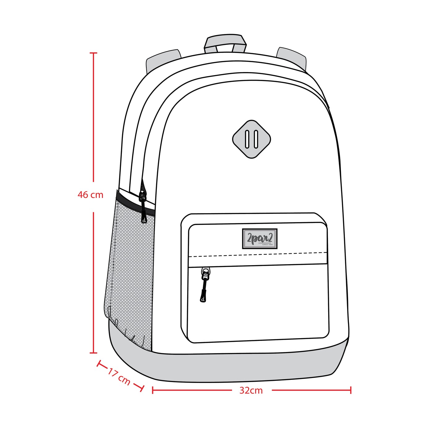 Kids Backpack Blue And Orange Gradient