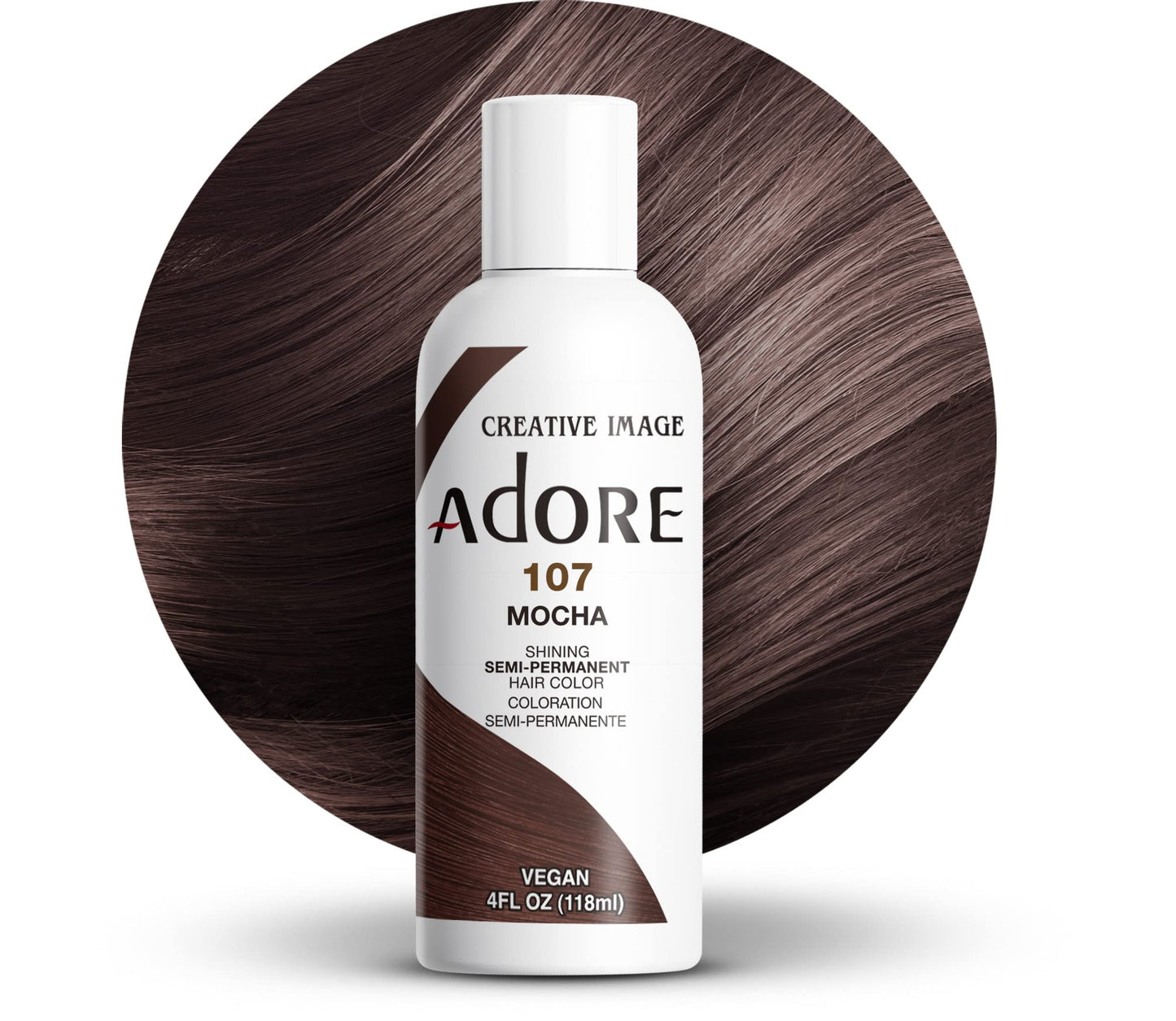 COLORATION SEMI-PERMANENTE ADORE - 107 MOCHA 118 ML