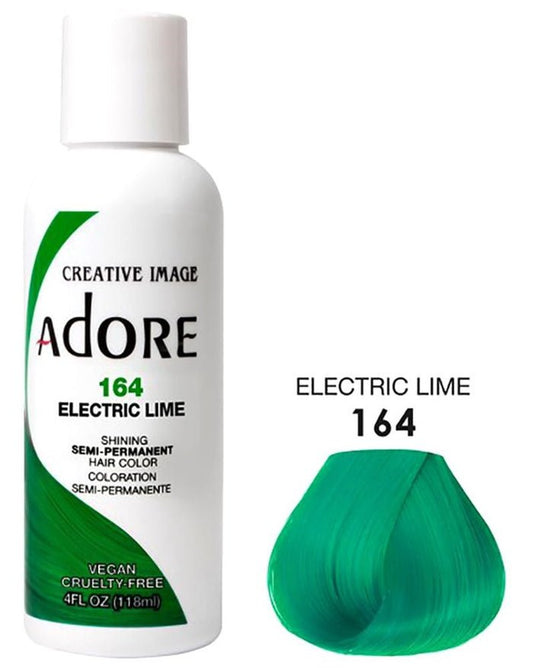COLORATION CAPILLAIRE SEMI-PERMANENTE ADORE - 164 LIME ÉLECTRIQUE 4 OZ