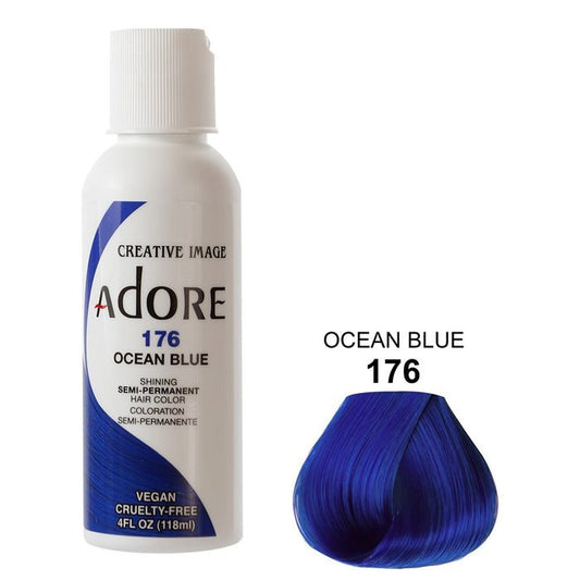 COLORATION CAPILLAIRE SEMI-PERMANENTE ADORE - 176 BLEU OCÉAN 118ML