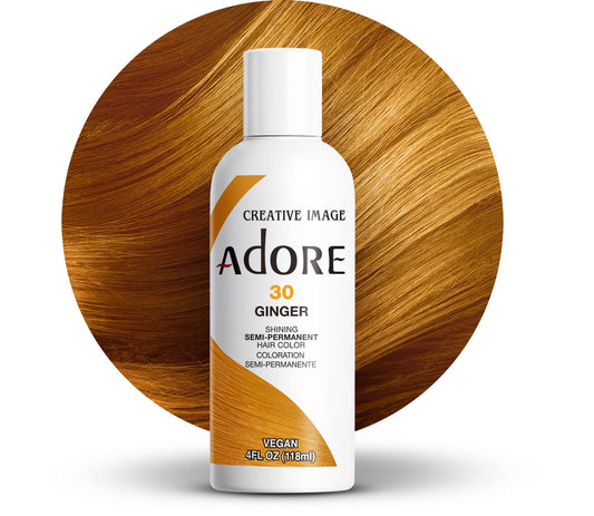 ADORE SEMI-PERMANENT HAIR COLOR - 30 GINGER 4OZ