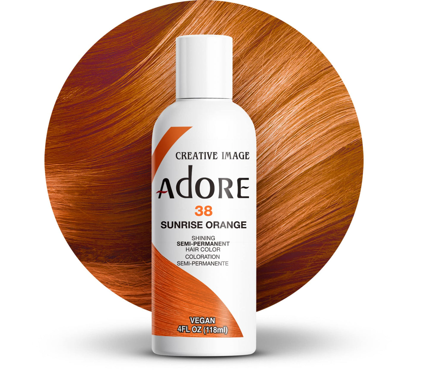 COLORATION SEMI-PERMANENTE ADORE - 38 ORANGE LEVANT 4OZ