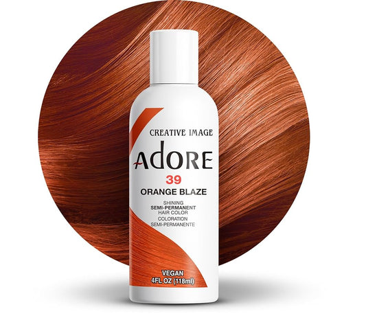 ADORE SEMI-PERMANENT HAIR COLOR - 39 ORANGE BLAZE 4OZ