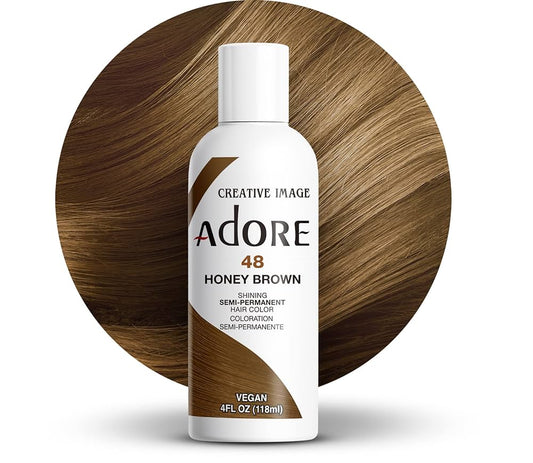 ADORE SEMI-PERMANENT HAIR COLOR - 48 HONEY BROWN 4OZ