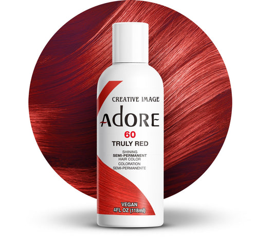 ADORE SEMI-PERMANENT HAIR COLOR - 60 TRULY RED 4OZ