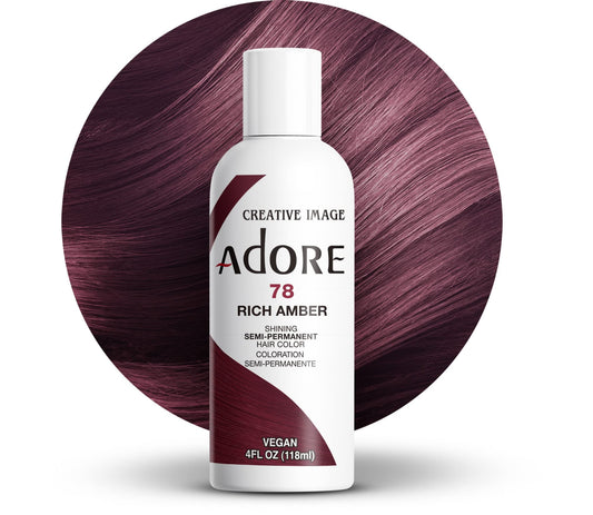 COLORATION CAPILLAIRE SEMI-PERMANENTE ADORE - 78 RICH AMBER 4OZ