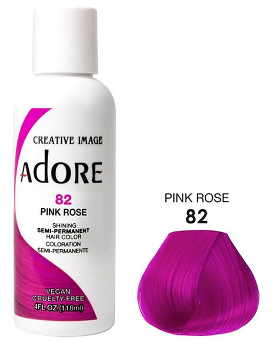 COLORATION CAPILLAIRE SEMI-PERMANENTE ADORE - 82 ROSE PÉTALE 4OZ