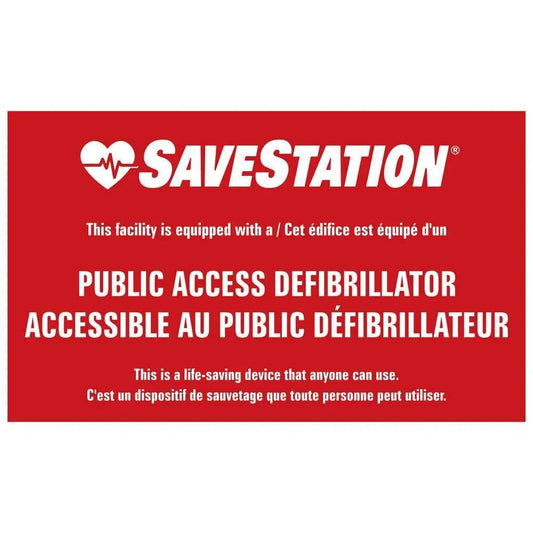 Autocollant de porte d'entrée DAE