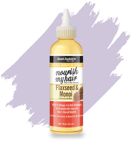 AUNT JACKIE'S CURLS & COILS NOURISH MY HAIR FLAXSEED & MINOI OIL 6OZ