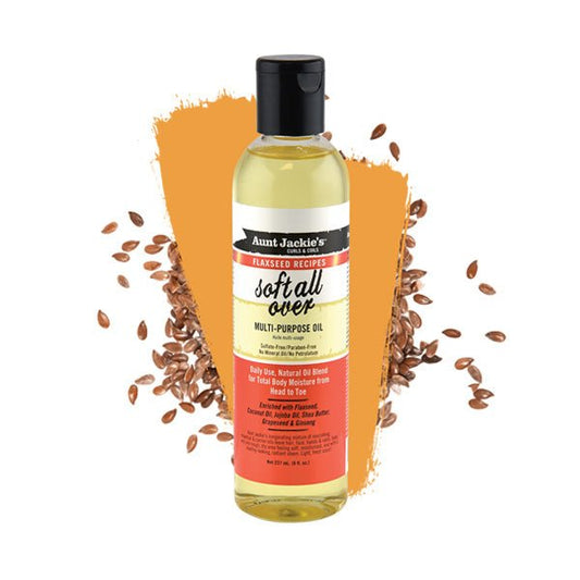 AUNT JACKIE'S FLAX SOFT ALL OVER OIL 8OZ