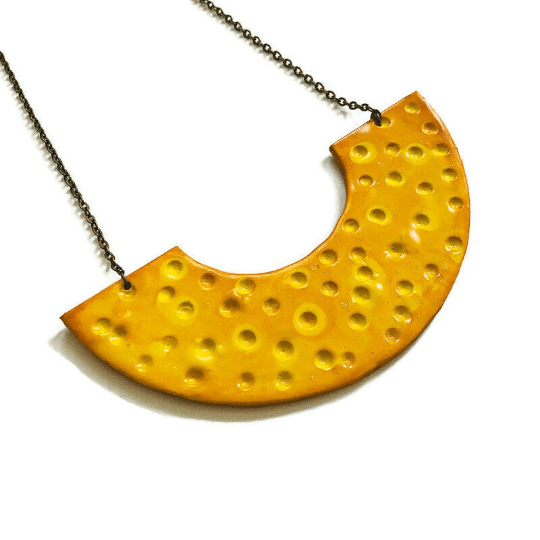 Big Chunky Statement Necklace, Handmade Polymer Clay Jewelry, 17 Colors