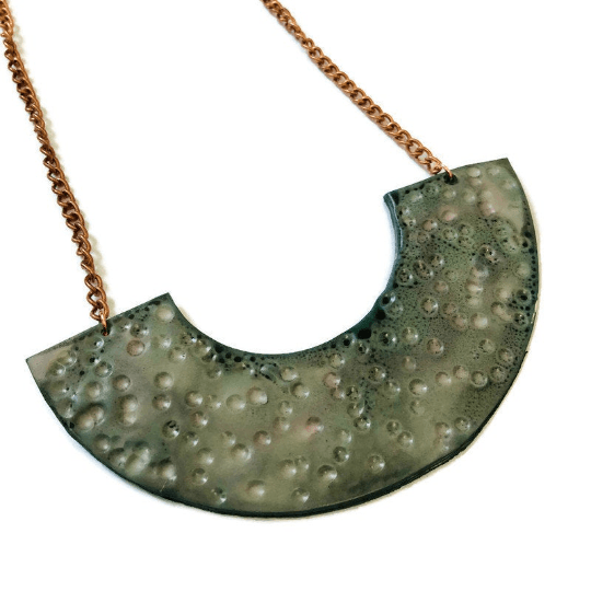 Big Chunky Statement Necklace, Handmade Polymer Clay Jewelry, 17 Colors