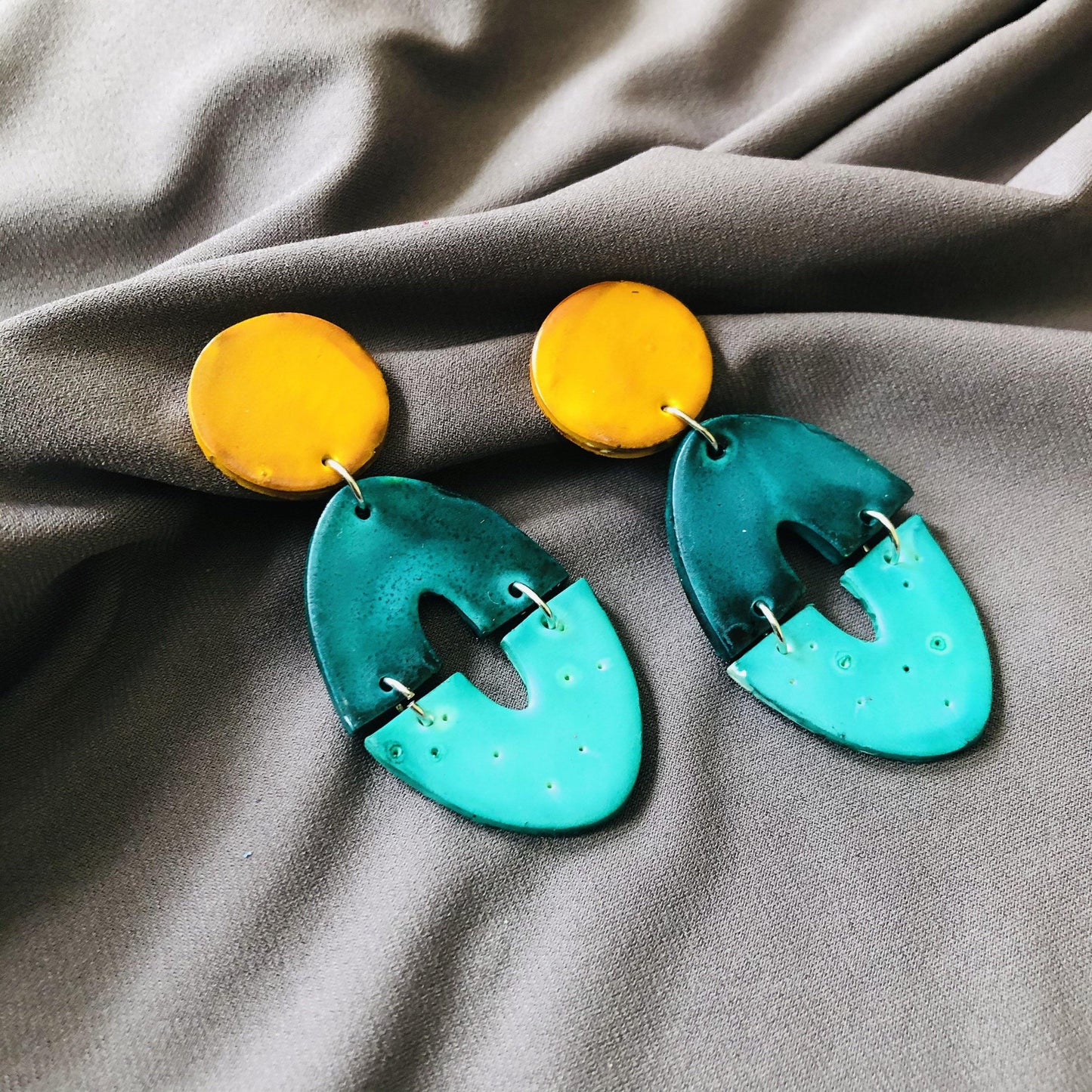 Long Artsy Clip On Earrings for Non-Pierced Ears, Handmade – "Zoe"
