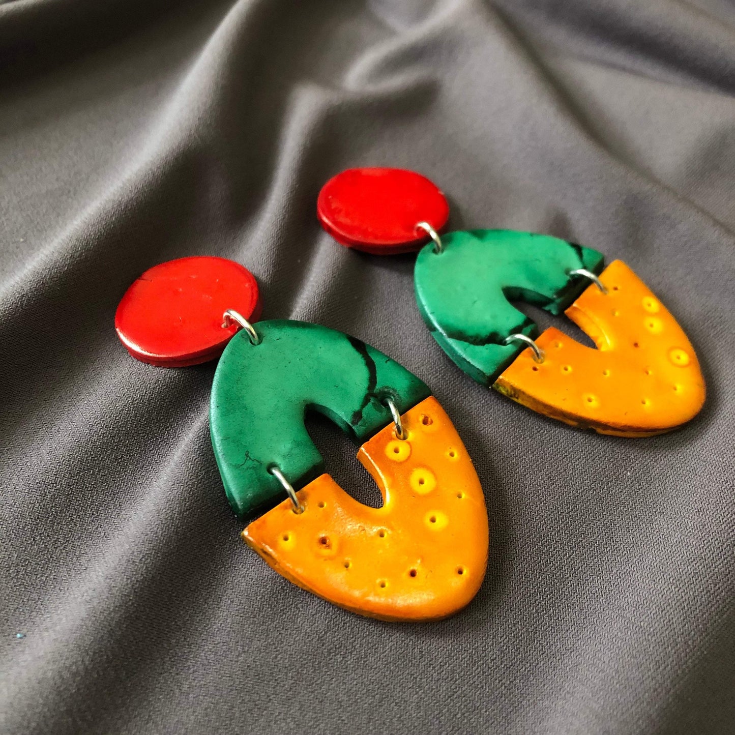 Long Artsy Clip On Earrings for Non-Pierced Ears, Handmade – "Zoe"