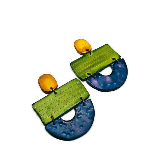 Boucles d'oreilles pendantes larges et audacieuses - "Joan"