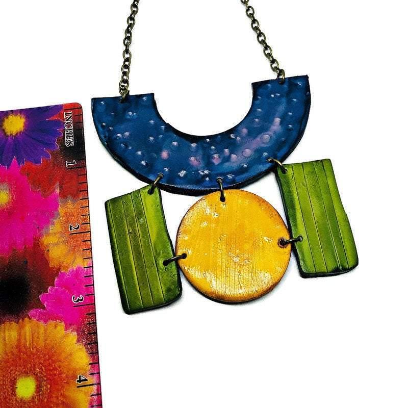 Bold Wide Statement Earrings- "Joan"