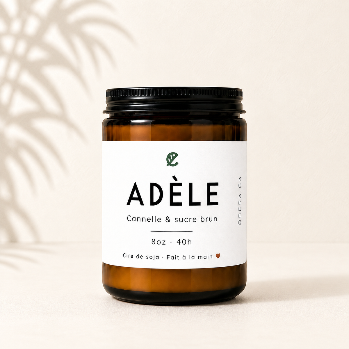 Bougie de soya ADÈLE cannelle et sucre brun
