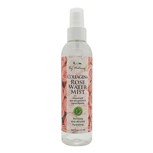 BY NATURES COLLAGEN ROSE WATER MIST 6 OZ