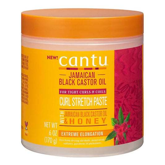 CANTU Pâte Coiffante Allongeante Boucles à l'Huile de Ricin Noire de Jamaïque 170g