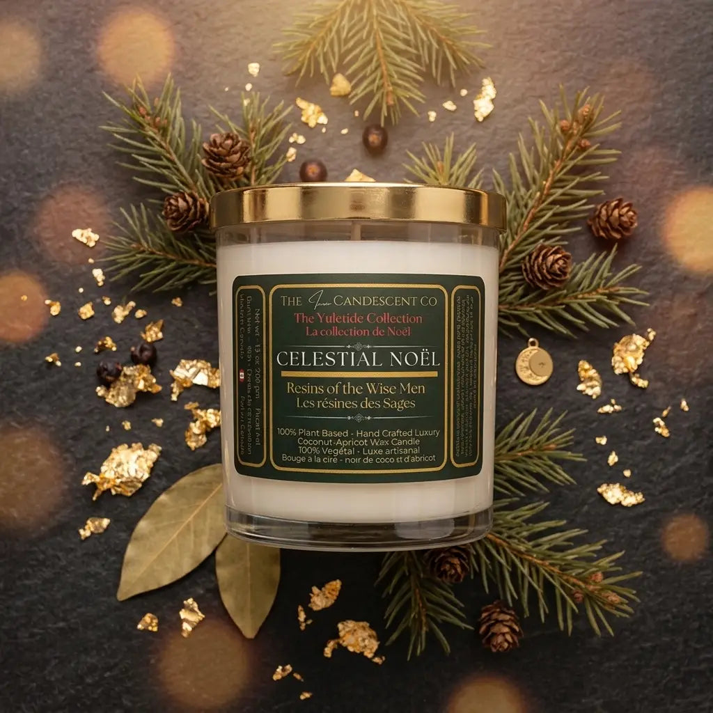 Bougie de Noël Celestial Noel – Florale, cire de coco et d’abricot