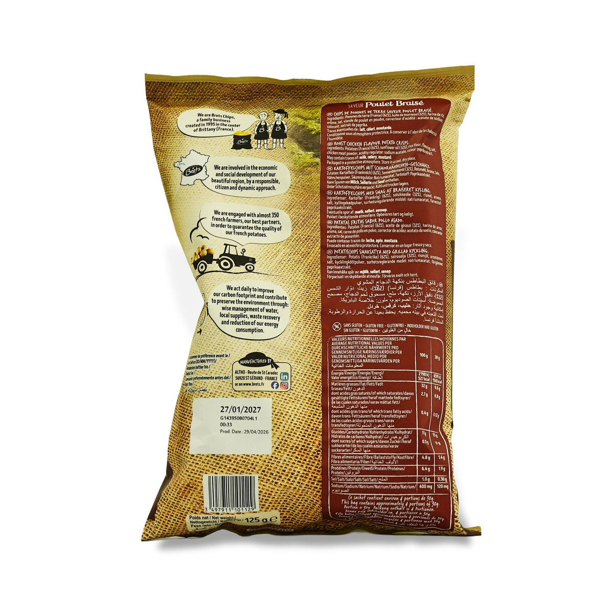 Brets Roast Chicken Flavoured Chips