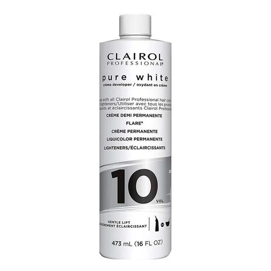 CLAIROL PROFESSIONAL PURE WHITE 1O VOL. CRÈME DEVELOPER 16OZ