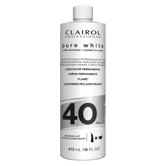 CLAIROL PROFESSIONAL PURE WHITE 4O VOL. CRÈME DEVELOPER 16OZ