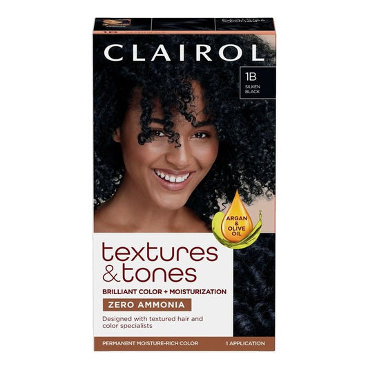 CLAIROL PROFESSIONAL TEXTURES & TONES HAIR COLOR 1B SILKEN BLACK