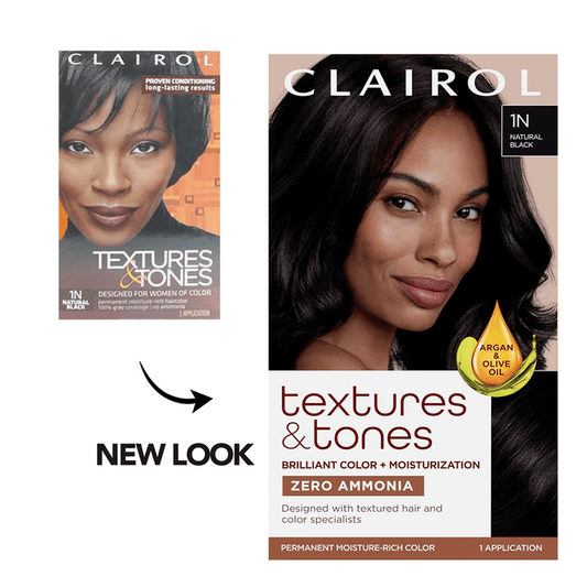 CLAIROL TEXTURES & TONES - 1N NATURAL BLACK