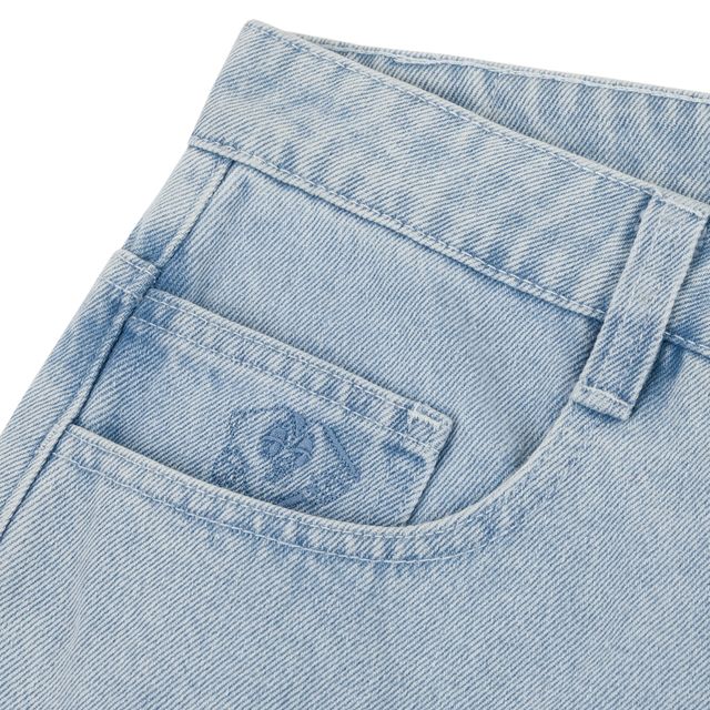 Loviah '1990' Baggy 5 Pocket Denim Pants - White Blue Wash