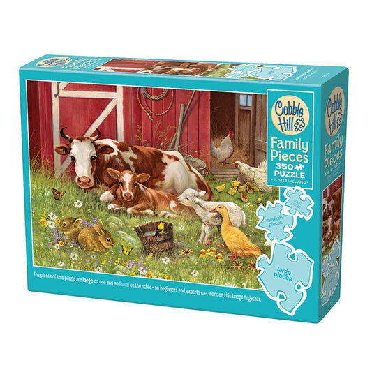 Puzzle familial de 350 pièces Cobble Hill Barnyard Babies