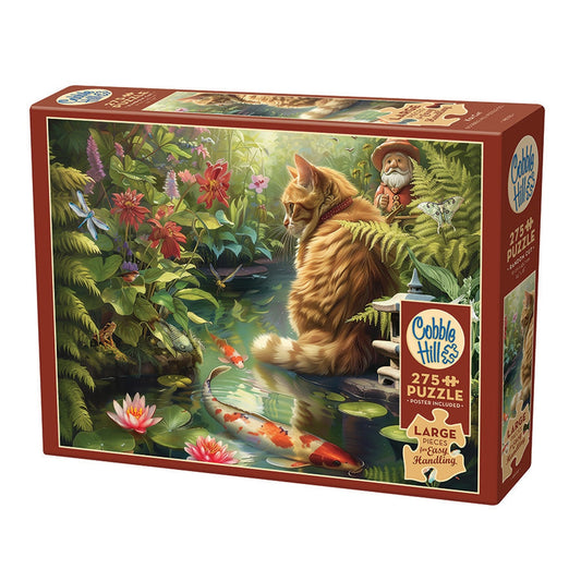 Casse-tête Cobble Hill Koi Cat 275 pièces Manipulation facile