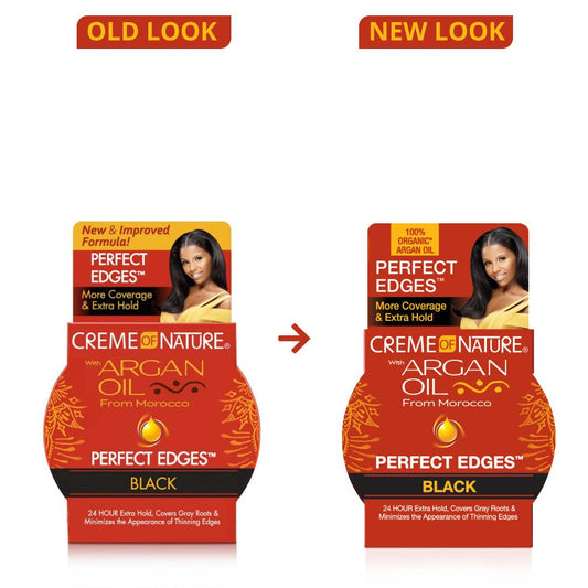 CREME OF NATURE WITH ARGAN OIL FROM MOROCCO PERFECT EDGES BLACK 2.25 OZ