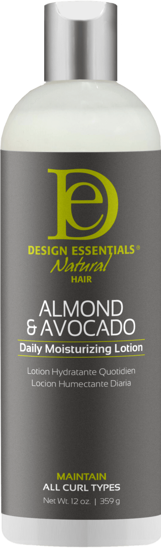 DESIGN ESSENTIALS ALMOND&AVOCADO MOISTURIZING LOTION 12OZ