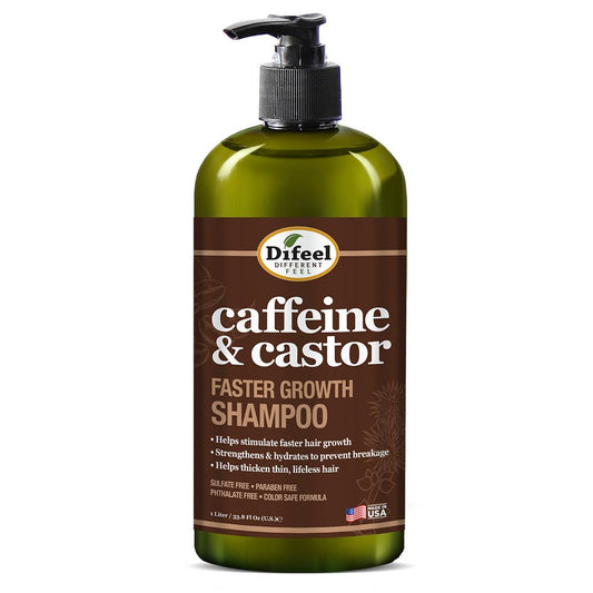 DIFEEL CAFFEINE & CASTOR FASTER GROWTH SHAMPOO 33.8OZ