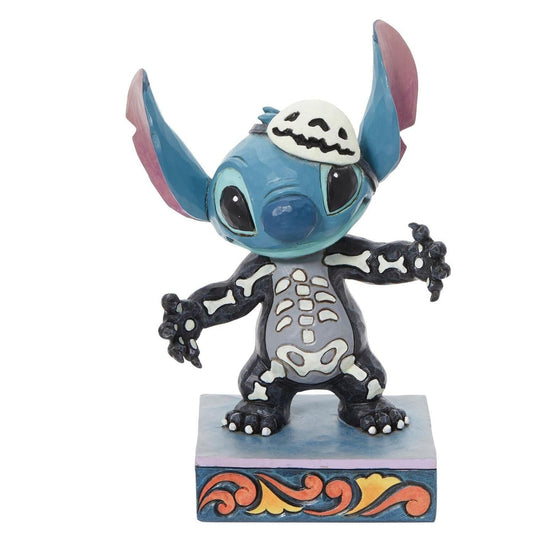 Disney Lilo et Stitch - Squelette de Stitch "Expérience effrayante" Jim Shore phosphorescent