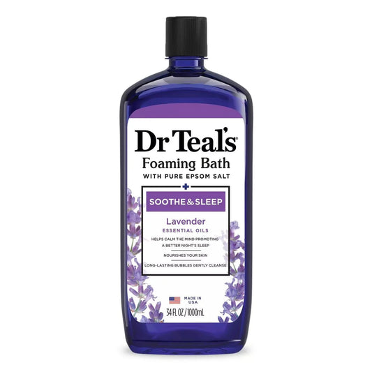 Dr Teal's Soothe & Sleep Lavender Foaming Bubble Bath 34OZ