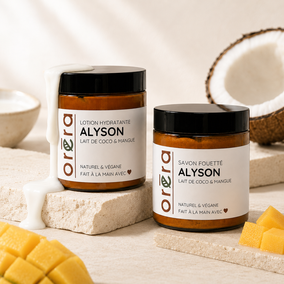 Savon fouetté ALYSON lait de coco & mangue