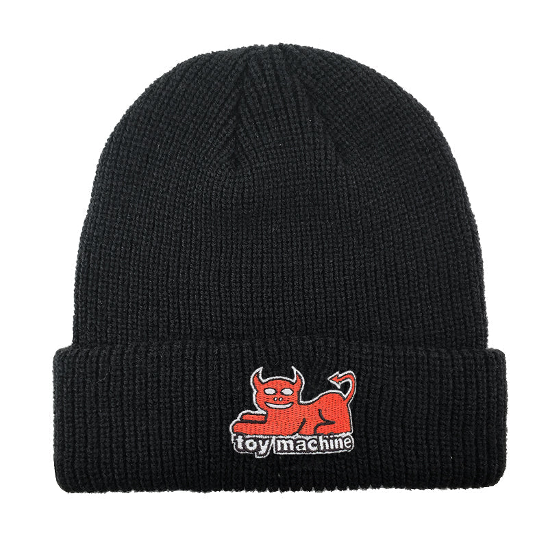 Toy Machine 'Devil Cat' Beanie - Black