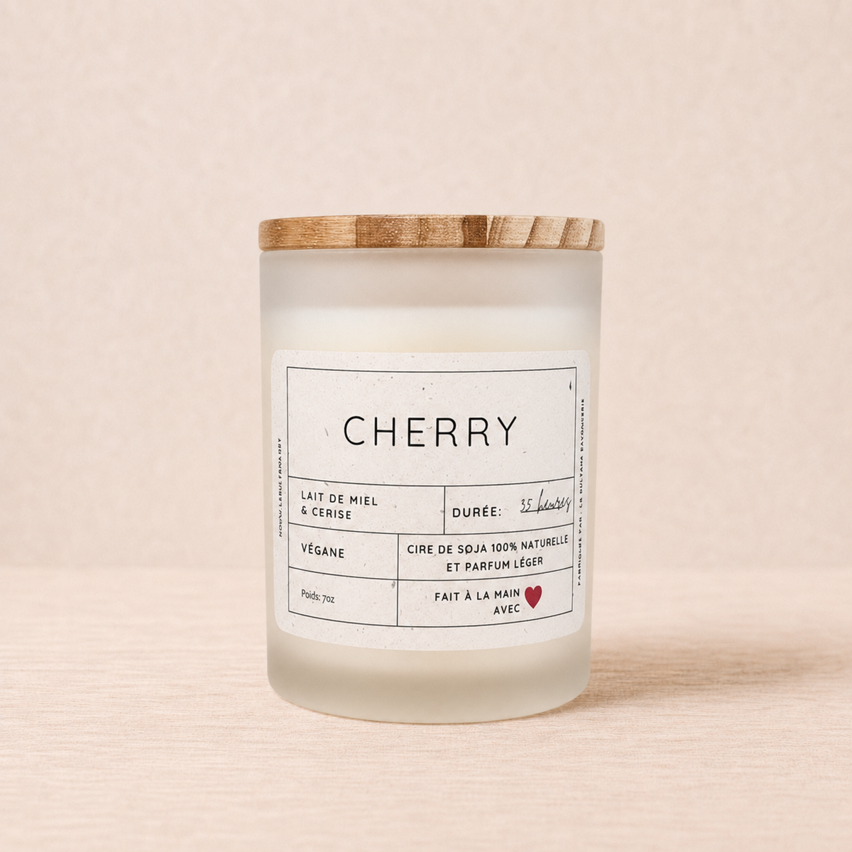 Bougie cerise et lait de miel 7oz