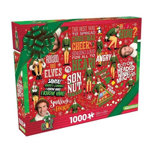 Elf Wrapping Paper 1000 Piece Puzzle