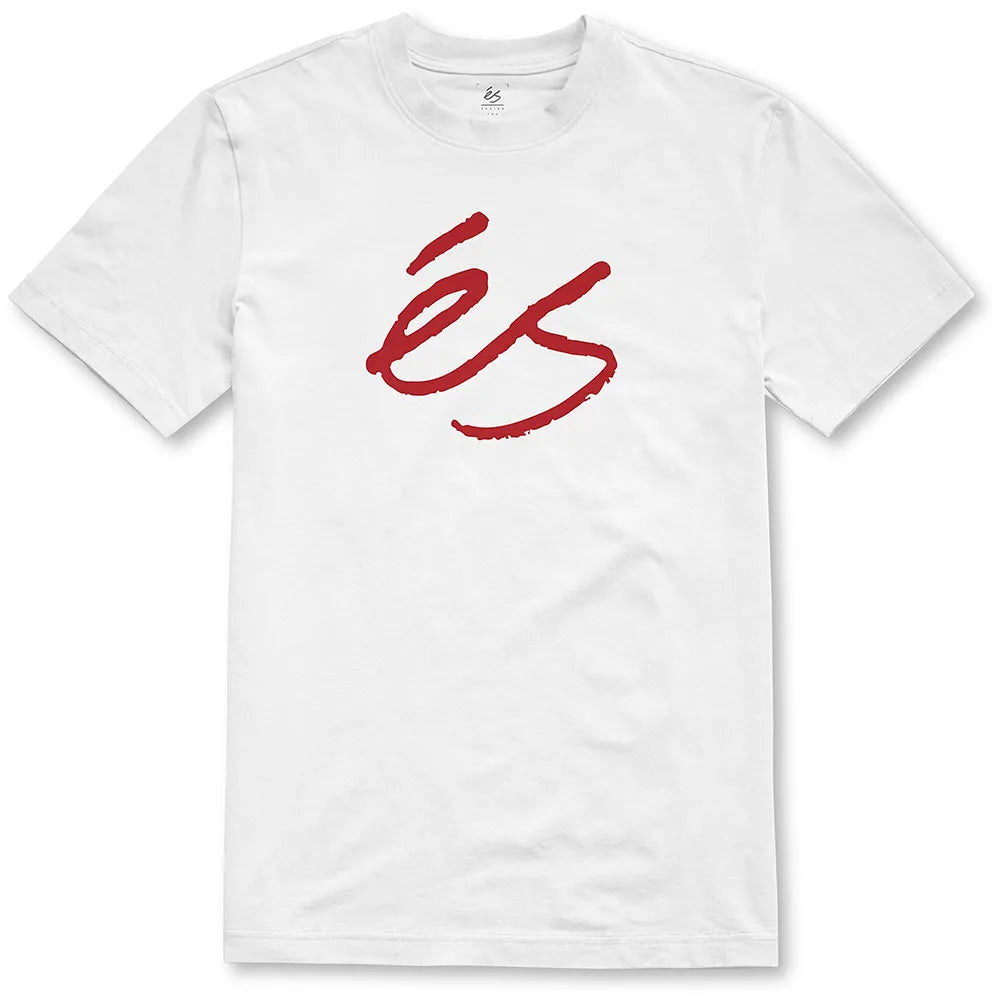 éS 'Script Mid' Tee - White