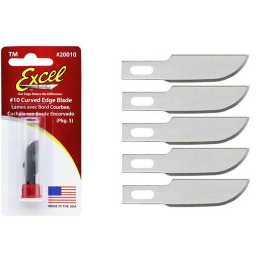 Excel #10 Curved Edge Replacement Blades Pkg of 5
