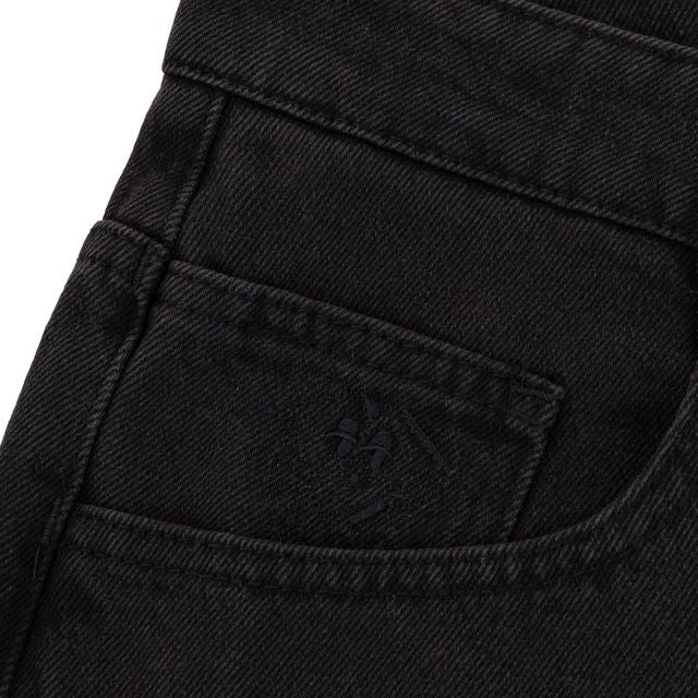 Loviah '1990' Baggy 5 Pocket Denim Pants - Black Wash Denim