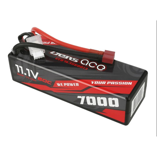 Gens Ace 11.1 V 7000mAh 3S 60C LiPo Battery:  Deans Plug