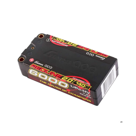 Gens Ace Redline 2.0 6000mAh 2S2P 7.6V 140C HV Shorty LiPo