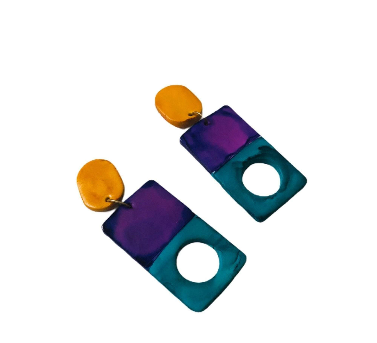 Geometric Jewelry Set with Bold Colors